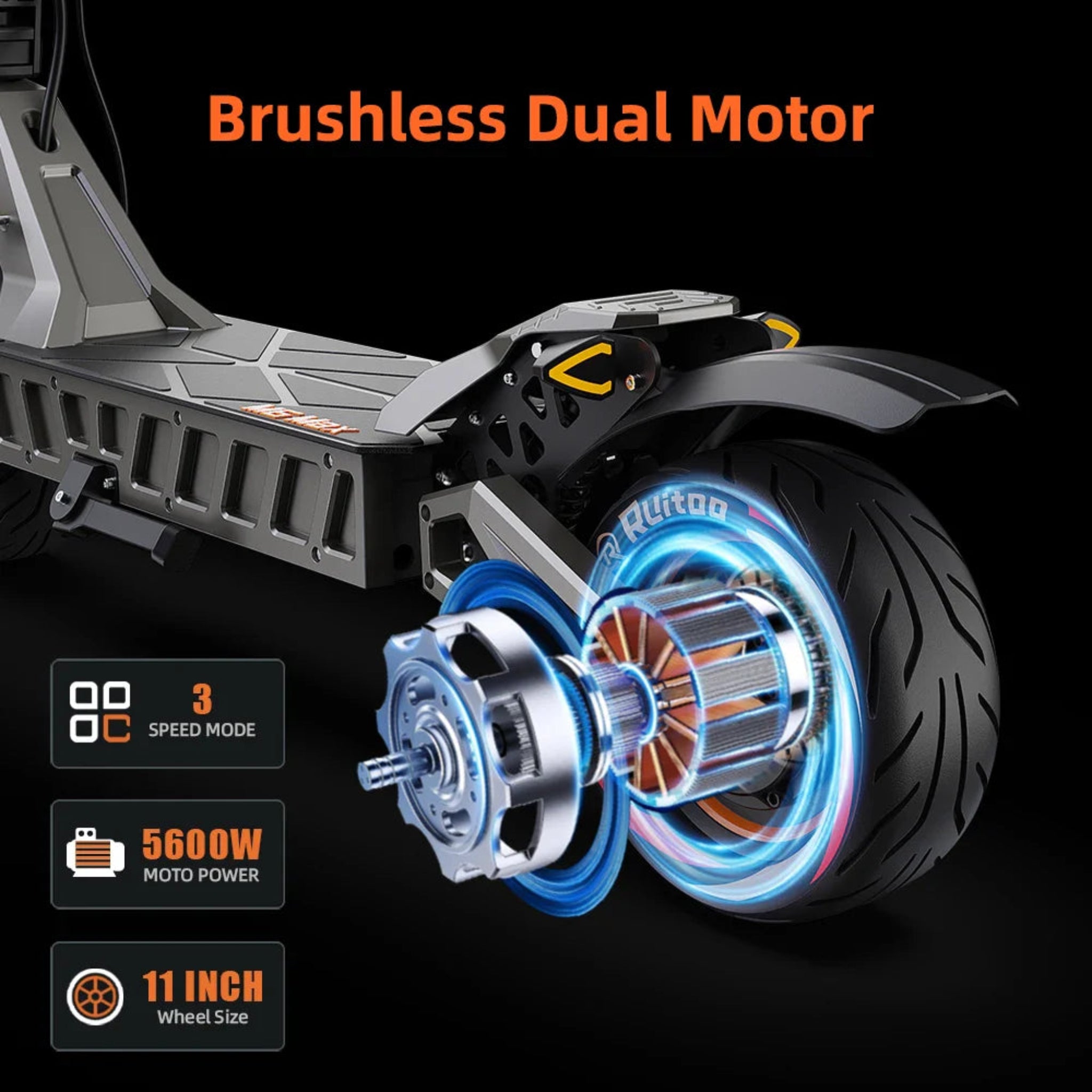 eBike Boys M6Max Dual Motor Scooter - 5600W, 60V, Fast Charging