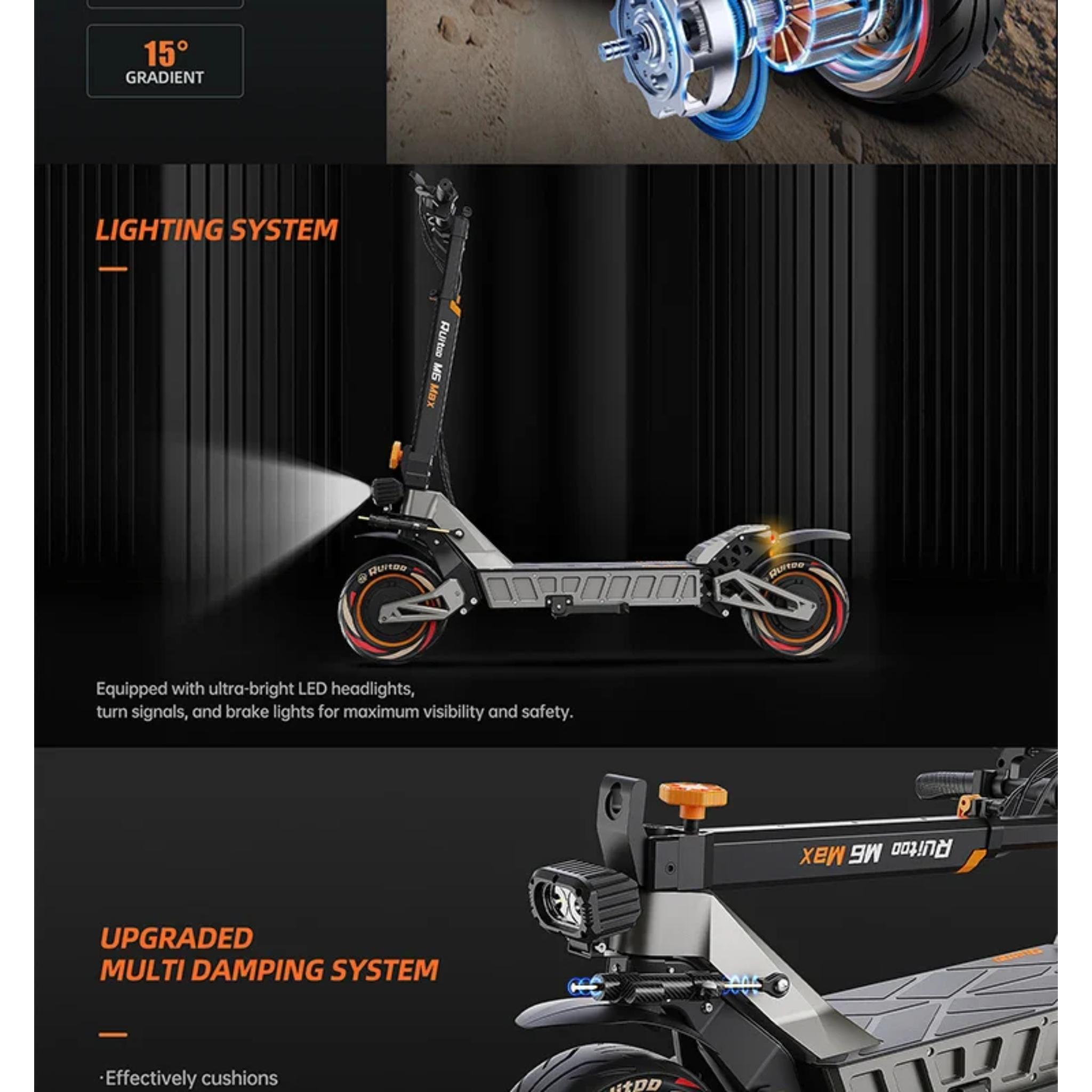 eBike Boys M6Max Dual Motor Scooter - 5600W, 60V, Fast Charging