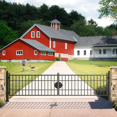 10'x4"x4" Gate Post with Brackets for Dual Swing Driveway Gates, Set of 2